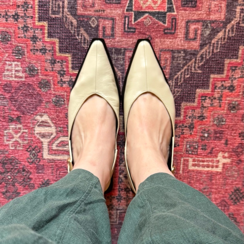 Steve Madden Shay Leather Slingback Flats
